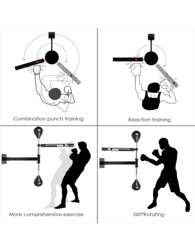 Barra de Boxeo Montada en Pared INNOLIFE 71.9x112cm 7kg