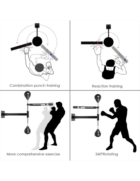 Barra de Boxeo Montada en Pared INNOLIFE 71.9x112cm 7kg