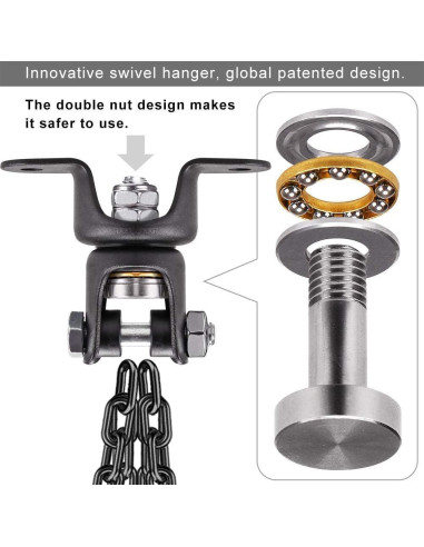 Soporte para Saco de Boxeo BeneLabel con Cadena Negra 362.87 kg