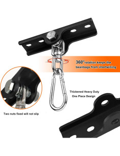 Soporte para Saco de Boxeo YZZHAJ con Rotación 360 - Metal Negro 2