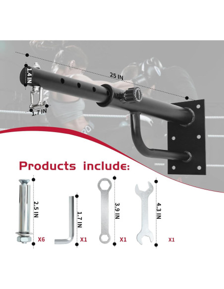Soporte de bolsa pesada Powerfeng ajustable 43-66 cm 363 kg