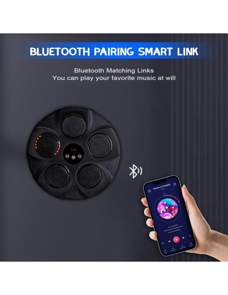 Máquina de Boxeo Musical FAHKNS Montada en Pared con Bluetooth