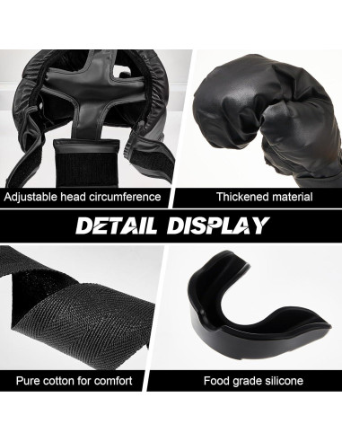 Set de Boxeo Kanayu 14 Piezas con Guantes 16 oz y Casco