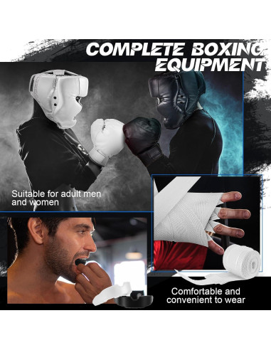 Set de Boxeo Kanayu 14 Piezas con Guantes 16 oz y Casco