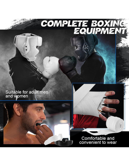 Set de Boxeo Kanayu 14 Piezas con Guantes 16 oz y Casco