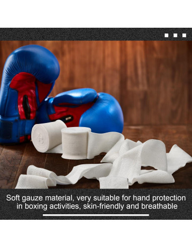 4 Vendajes de Gasa para Boxeo RoundFunny 500 cm Unisex