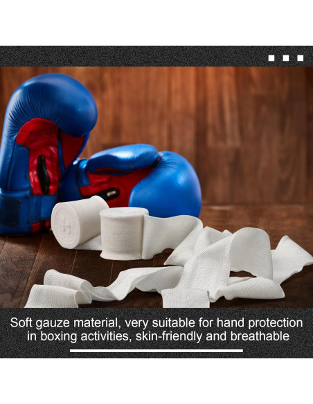 4 Vendajes de Gasa para Boxeo RoundFunny 500 cm Unisex