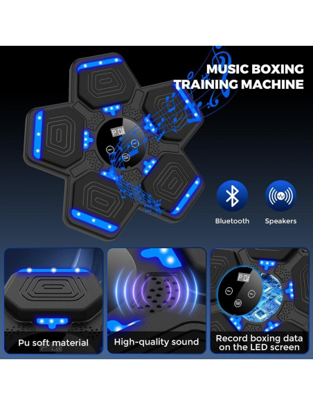 Máquina de Boxeo Musical 2025 QJ22 con Bluetooth y Guantes