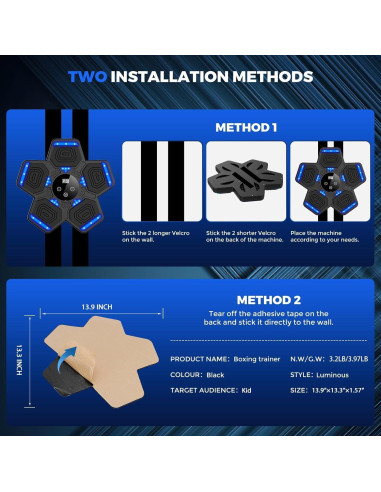 Máquina de Boxeo Musical 2025 QJ22 con Bluetooth y Guantes