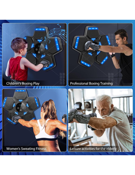 Máquina de Boxeo Musical 2025 QJ22 con Bluetooth y Guantes