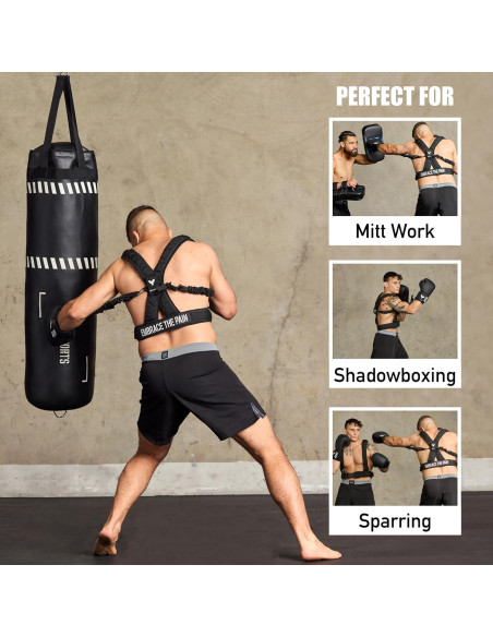 Arnés de Boxeo Elite Sports con Guantes 12oz y Bandas Ajustables