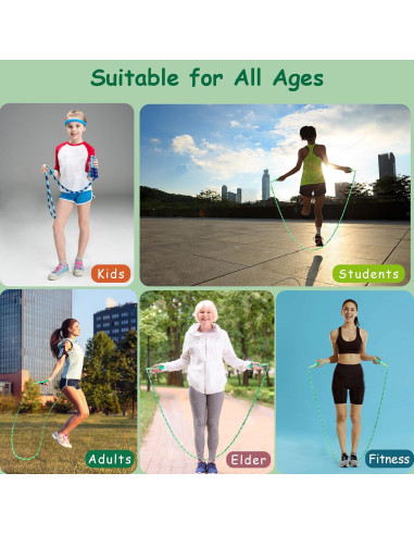 Cuerda de Saltar Ajustable TYSISKNO para Niños y Adultos