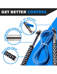 Cuerda de Salto DYNAPRO Ajustable para Boxeo y Freestyle 2