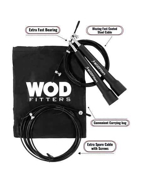 Cuerda de Salto WODFitters Ajustable Doble Bajo 3m - Velocidad