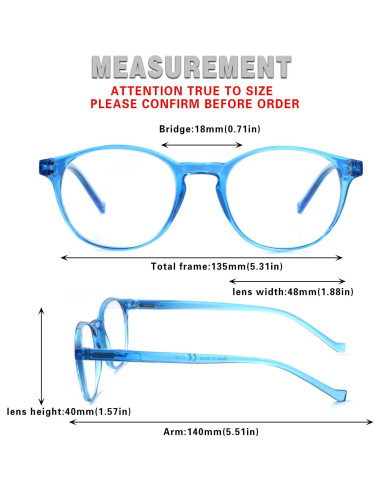 Gafas de Lectura VIDEBLA 5-Pack Bloqueadoras Luz Azul 2.0