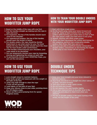 Cuerda de Salto WODFitters Ajustable Doble Bajo 3m - Velocidad