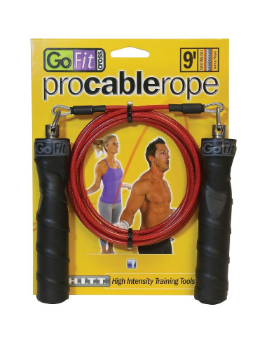 Cuerda de Salto GoFit Pro 2.74m Acero Recubierto Fitness