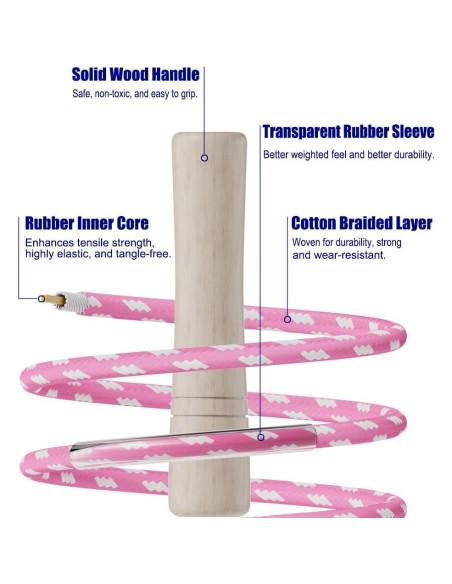 Cuerda de Salto Ajustable Homello para Niños - Algodón y Madera