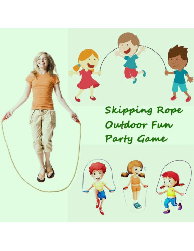 Cuerda de Salto Ajustable Homello para Niños - Algodón y Madera