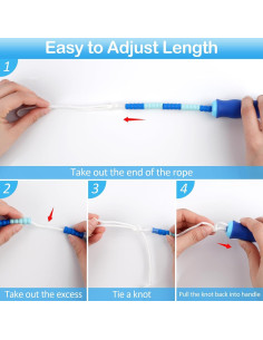 Cuerda de saltar ajustable PEASUG para niños 8-12 años 2