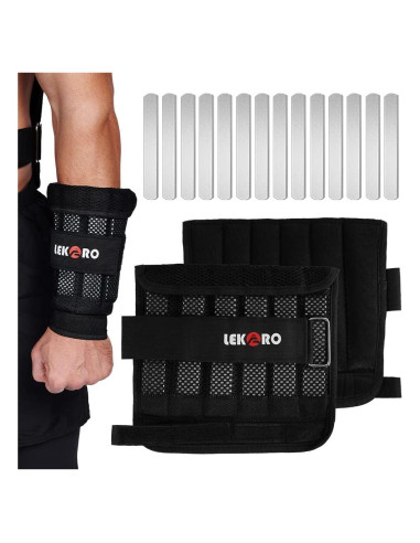 Pesas de Muñeca y Tobillo Ajustables LEKRO 3 kg - 1 Par