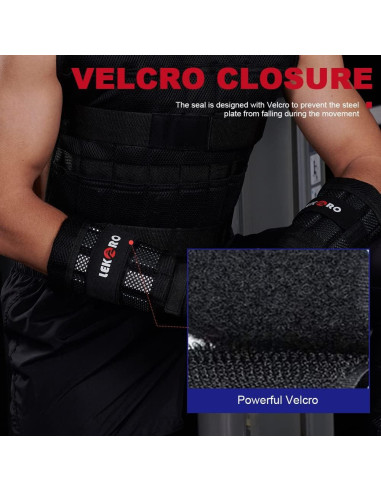 Pesas de Muñeca y Tobillo Ajustables LEKRO 3 kg - 1 Par