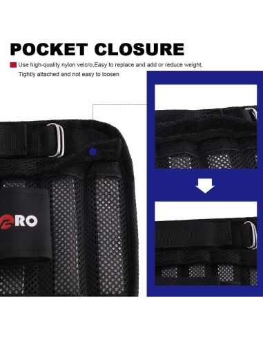 Pesas de Muñeca y Tobillo Ajustables LEKRO 3 kg - 1 Par