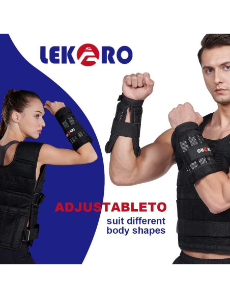 Pesas de Muñeca y Tobillo Ajustables LEKRO 3 kg - 1 Par