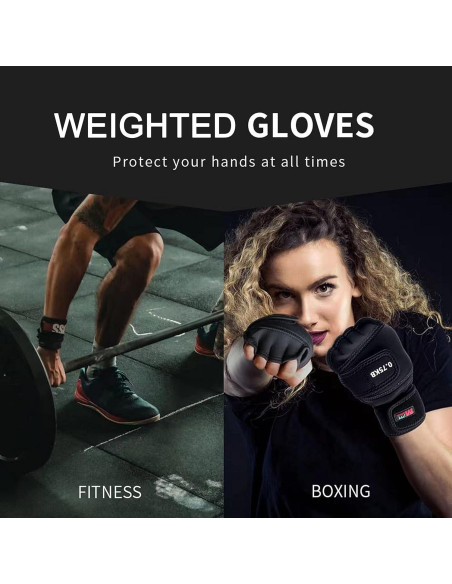 Guantes de Peso Ritammi 1.81kg para Fitness y Boxeo