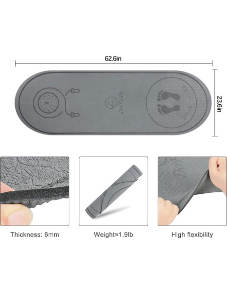 Alfombrilla Antideslizante Dofopo 63x24 para Saltar Cuerda Alfombrilla Antideslizante Dofopo 63x24 para Saltar Cuerda