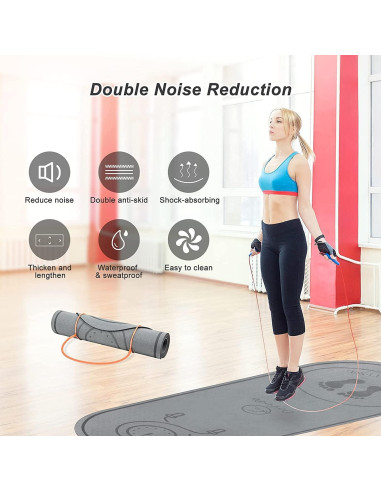 Alfombrilla Antideslizante Dofopo 63x24 para Saltar Cuerda