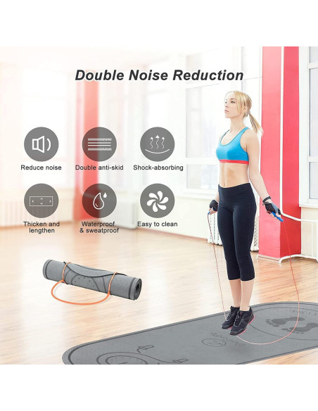 Alfombrilla Antideslizante Dofopo 63x24 para Saltar Cuerda Alfombrilla Antideslizante Dofopo 63x24 para Saltar Cuerda