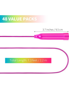 Cuerdas para Saltar Coloridas Aneco 48 Piezas 2.24m Ajustables 2