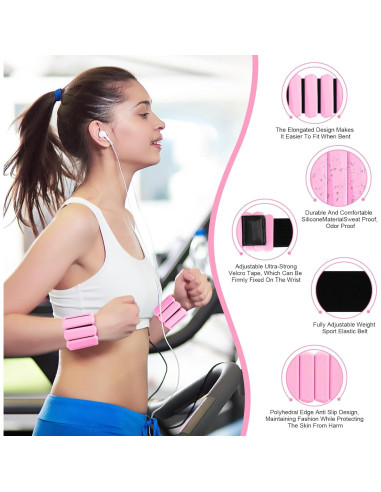 Conjunto de Pesas Ajustables Teikugv para Muñeca y Tobillo 0.9 kg