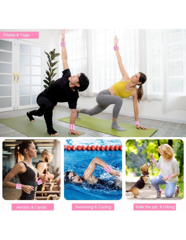 Conjunto de Pesas Ajustables Teikugv para Muñeca y Tobillo 0.9 kg