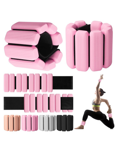 Pesas de Muñeca Ajustables GALLIA 0.91kg 2Pack Rosa