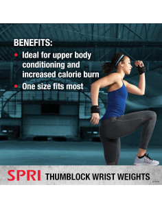 Conjunto de Pesas de Muñeca SPRI 4 lbs con Bloqueo de Pulgar 2