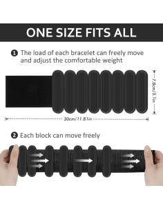 Conjunto de Pesas Ajustables Grednfhat para Muñeca y Tobillo 0.45 kg 2