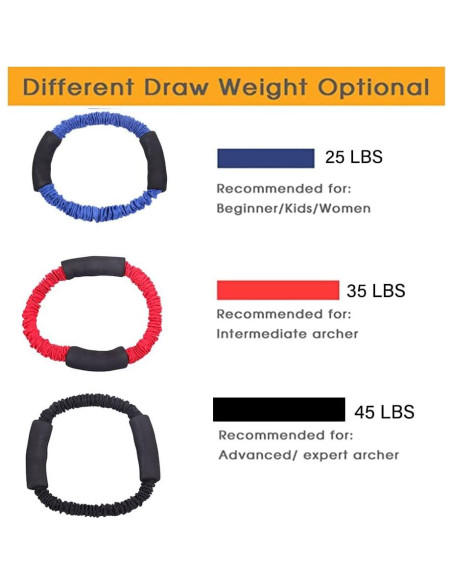 Entrenador de Arco SOPOGER 25 lbs Bandas de Estiramiento Goma