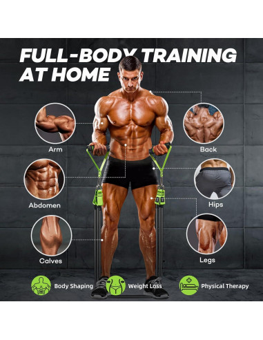 Bandas de Resistencia LETSHAKE 310 lbs Verde para Ejercicio
