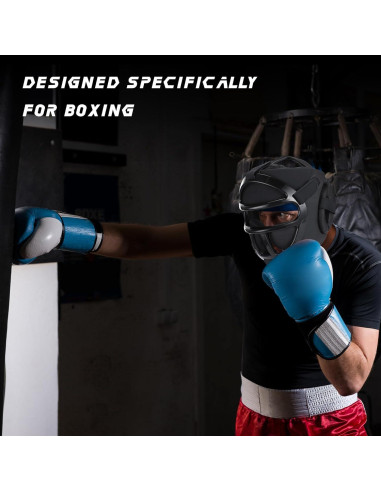Casco de Boxeo VioraWhite para Adultos y Niños con Protección Facial