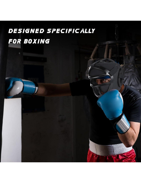 Casco de Boxeo VioraWhite para Adultos y Niños con Protección Facial