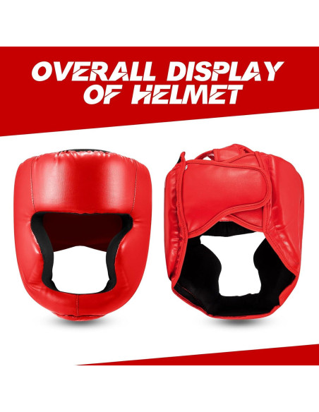 Casco de Boxeo Ajustable Jenaai 3 Pcs para Adultos MMA