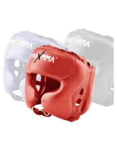 Casco de Boxeo MaxxMMA L/XL Rojo para MMA y Kickboxing