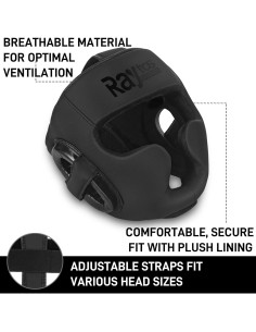 Casco de Boxeo Raytos Negro para MMA y Muay Thai - Protección Avanzada 2