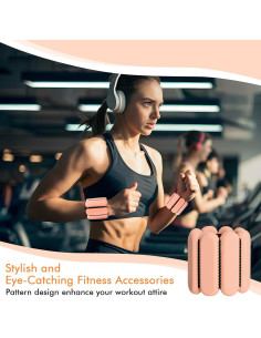 Pesas Ajustables para Muñeca y Tobillo Sdoap 0.91 kg Rosa 2