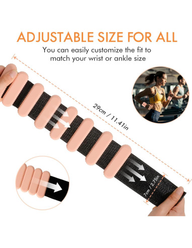 Pesas Ajustables para Muñeca y Tobillo Sdoap 0.91 kg Rosa