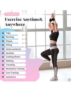 Pesas de Tobillo y Muñeca PEOERP 0.45 kg Ajustables Negro 2