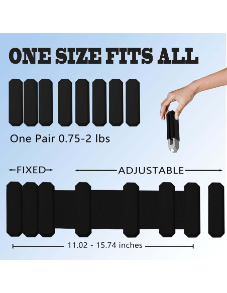 Pesas Ajustables para Muñeca y Tobillo Mibcocny 2 lbs