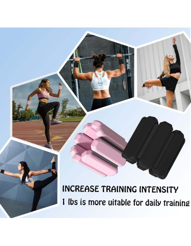 Pesas Ajustables para Muñeca y Tobillo Mibcocny 2 lbs